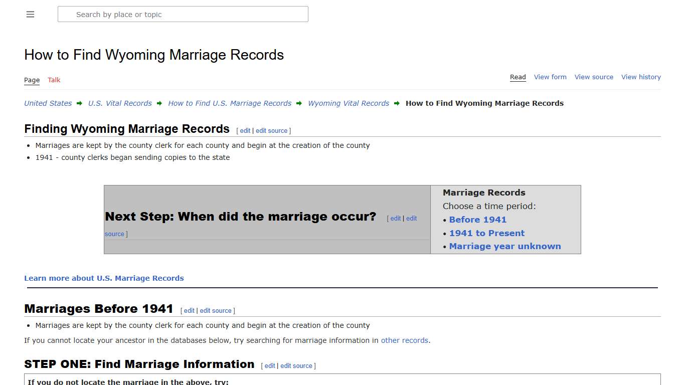 How to Find Wyoming Marriage Records • FamilySearch